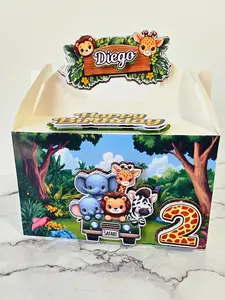Safari Party Favor Box Personalized | Kids Birthday Party Favor Boxes