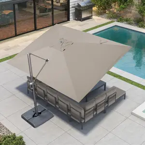 PURPLE LEAF 10x13 ft Rectangular UV Resistant Patio Umbrella Economical Outdoor Umbrella