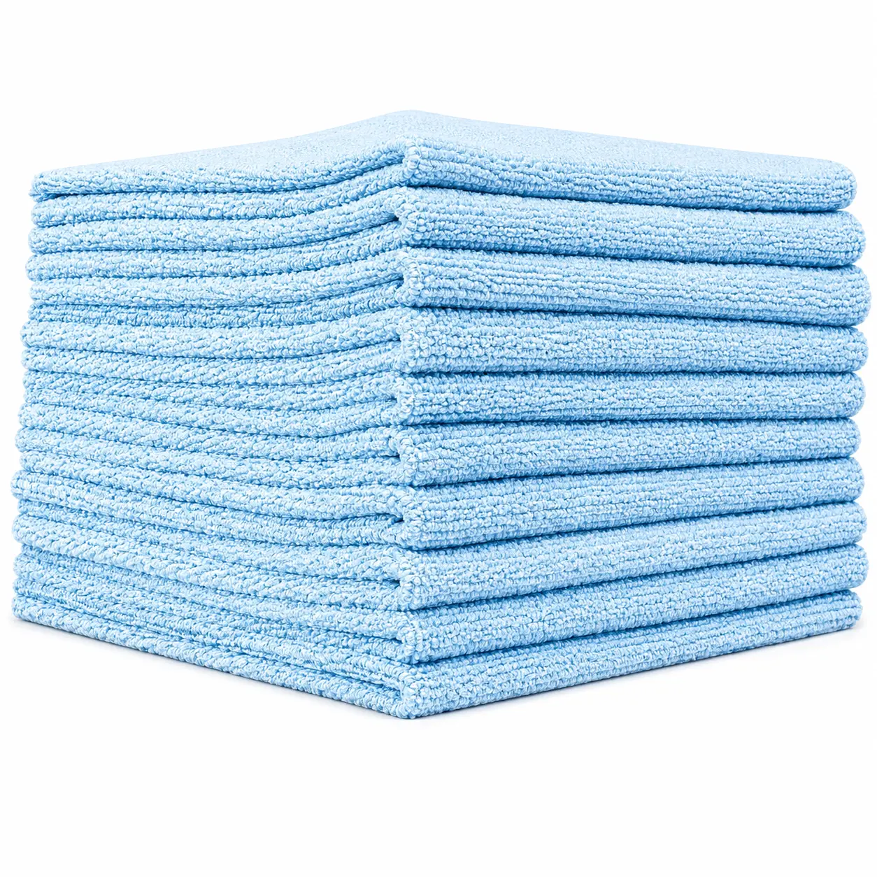 Microfiber Cleaning Cloths 16x16 inch Blue, 24/Pack  | Lint-Free, Streak-Free, Fast Drying Reusable Towels for Kitchen, Car, Glass & Home