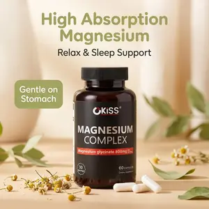 Okiss Magnesium Complex 800mg,Stress Relief & Deep Sleep Support, with Magnesium Glycinate + L-Theanine + Chamomile Extract + Ashwagandha Root Extract