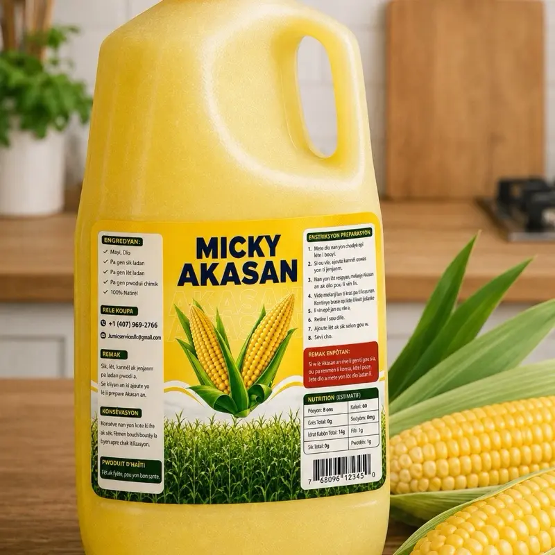 Micky Akasan Haitian Plant-Based Gluten-Free Snack, 64oz