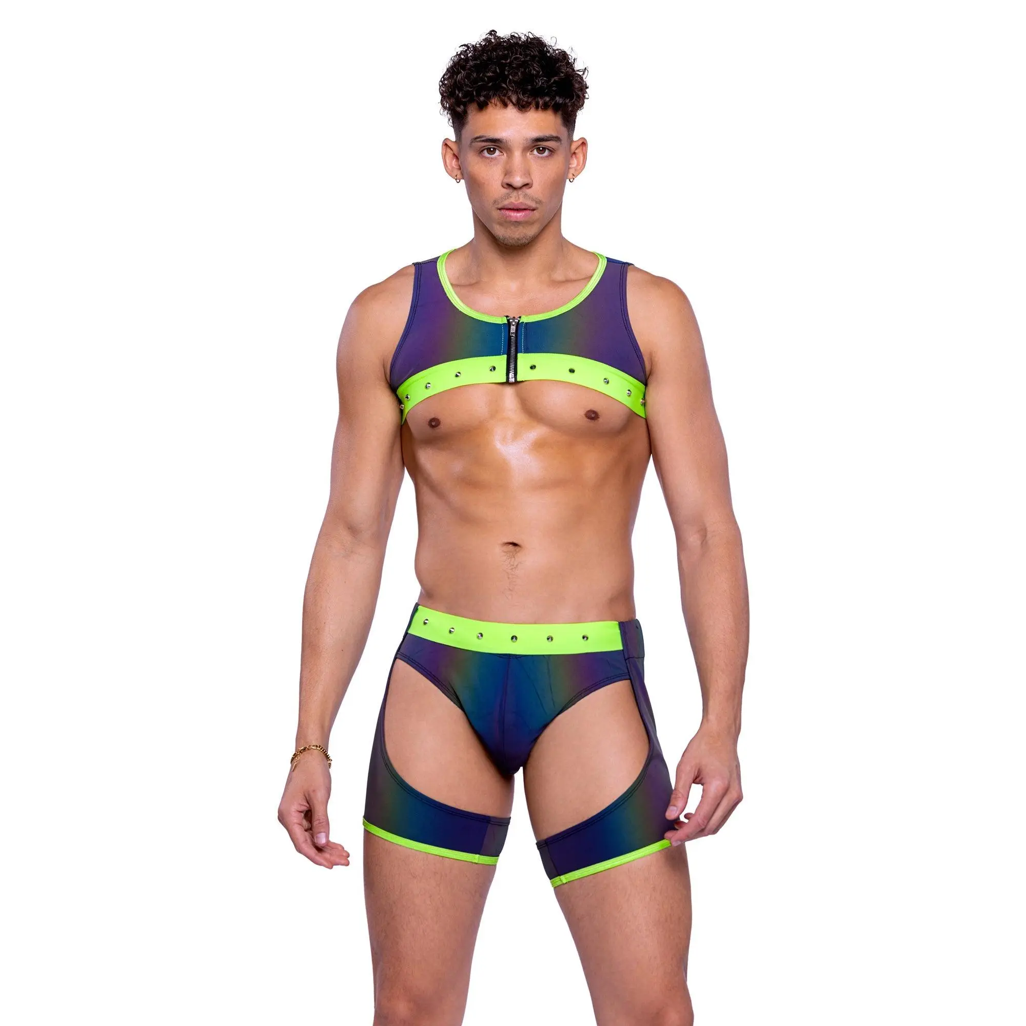 6535 - Reflective Chaps with Stud Detail