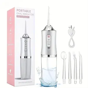 Cordless Water Flosser, Rechargeable Dental Water Flosser with 4 Nozzles, Plaque Remover Cleanser for Adults’ Daily Oral Care