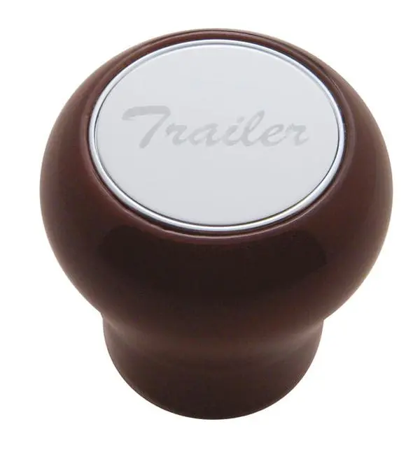 "Trailer" Wood Air Valve Knob - Stainless Plaque