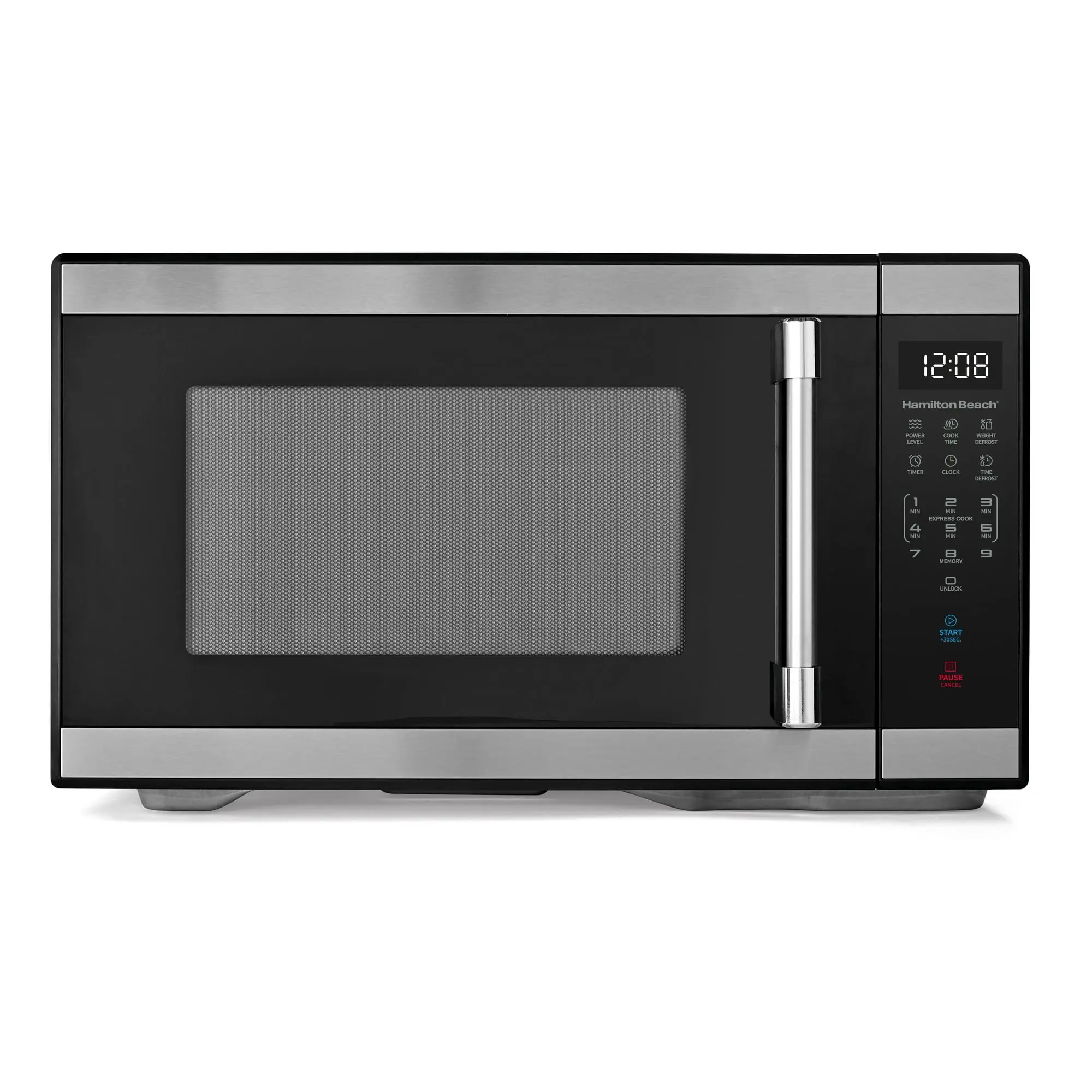 Hamilton Beach 1.1 Cu Ft Countertop Microwave Oven, 1000 W, Stainless Steel