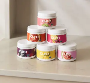 Cure Hydration | Plant-Based Electrolyte Drink Mix | No Added Sugar | Dehydration Relief Powder Made with Coconut Water | Non-GMO | Vegan | 28 Servings Jar