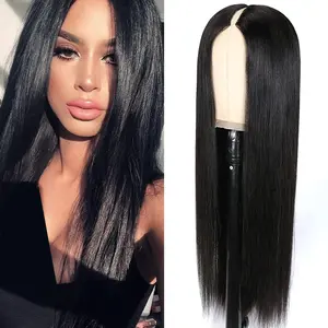 The new 2024 is a hot seller V Part Wig Straight Hair 100% Human Hair Upgrade U Part Wig 180% Density Glueless Wigs Beginner Friendly No Sew In No Leave Out Clip In Straight V Part Wig(10-32 Inch)