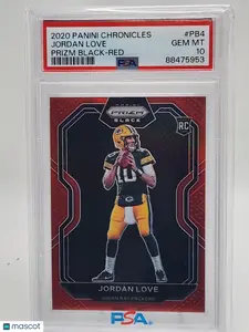 2020 Chronicles Jordan Love Black  Red Prizm /99 PSA 10 Pop 15 Rookie RC
