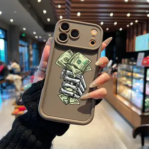 Skeleton Hand Money Phone Case， Edgy Cartoon Style， for iPhone 17 16 15 14 13 12 11 Plus Pro Max， Cool Present. c2