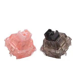 GATERON INK V2 Wall Stem Pink Black Linear Switch Set – POM Stem, PC Top, INK Housing Material Bottom, Plug-in LED Support, 5-Pin