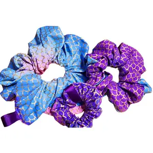 Enchanted Mermaid Scale Scrunchies – Available in Regular, XL, and XXL