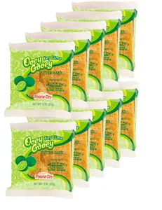Prairie City Bakery Ooey Gooey Butter Cake Individually Wrapped 2 Ounce Snack Cakes Pack of 10 (Key Lime)