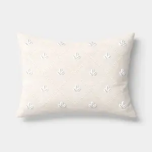 Lumbar Embellished Shell Throw Pillow - Threshold Designed with Studio McGee, Home Decor Soft Furnishings Pillow