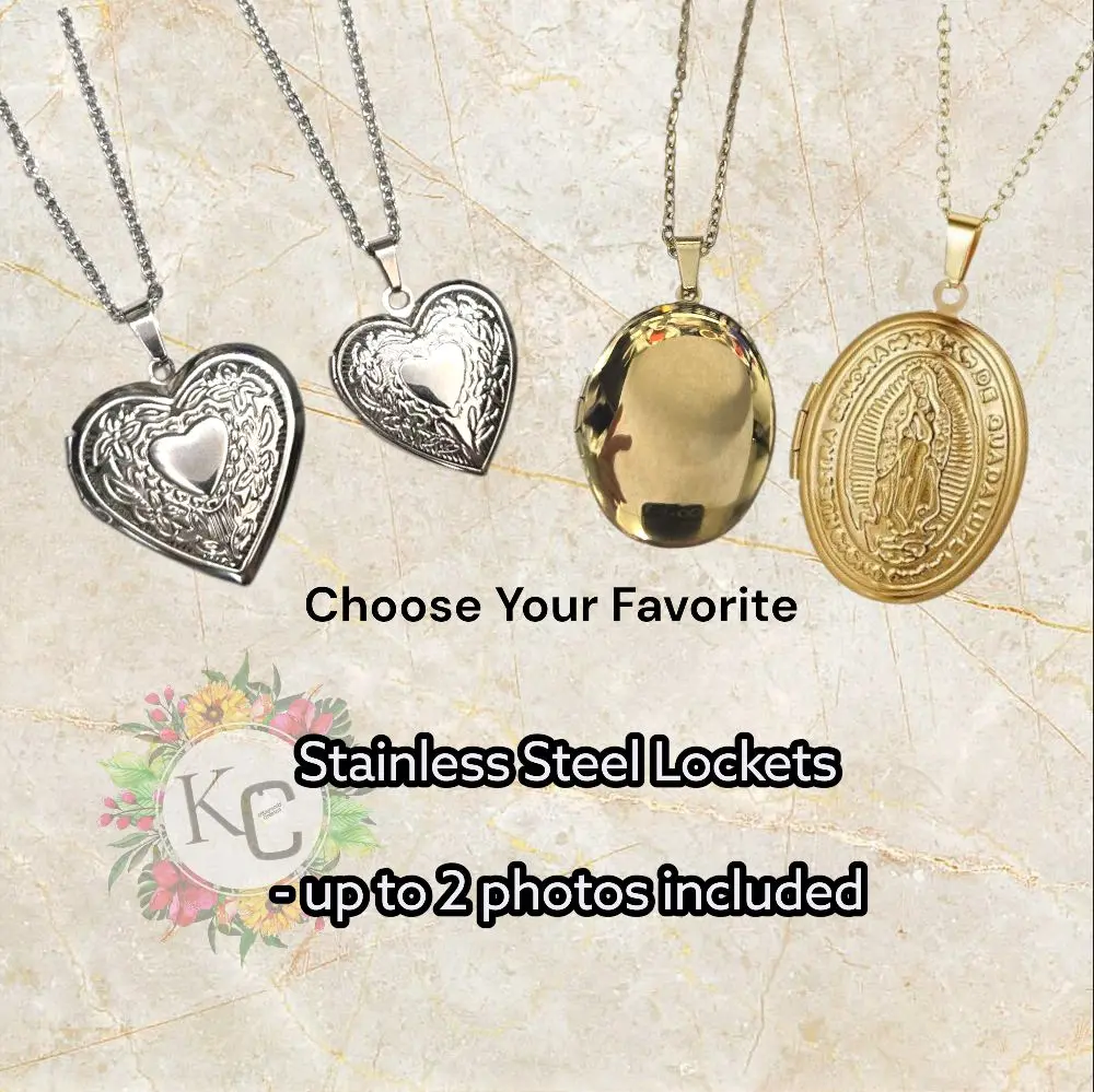 Stainless Steel Lockets - 2 photos included Stainless Steel Lockets - 2 photos included
