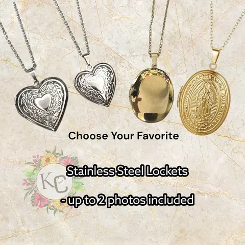 Stainless Steel Lockets - 2 photos included