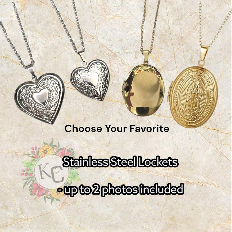 Stainless Steel Lockets - 2 photos included - TikTok Shop