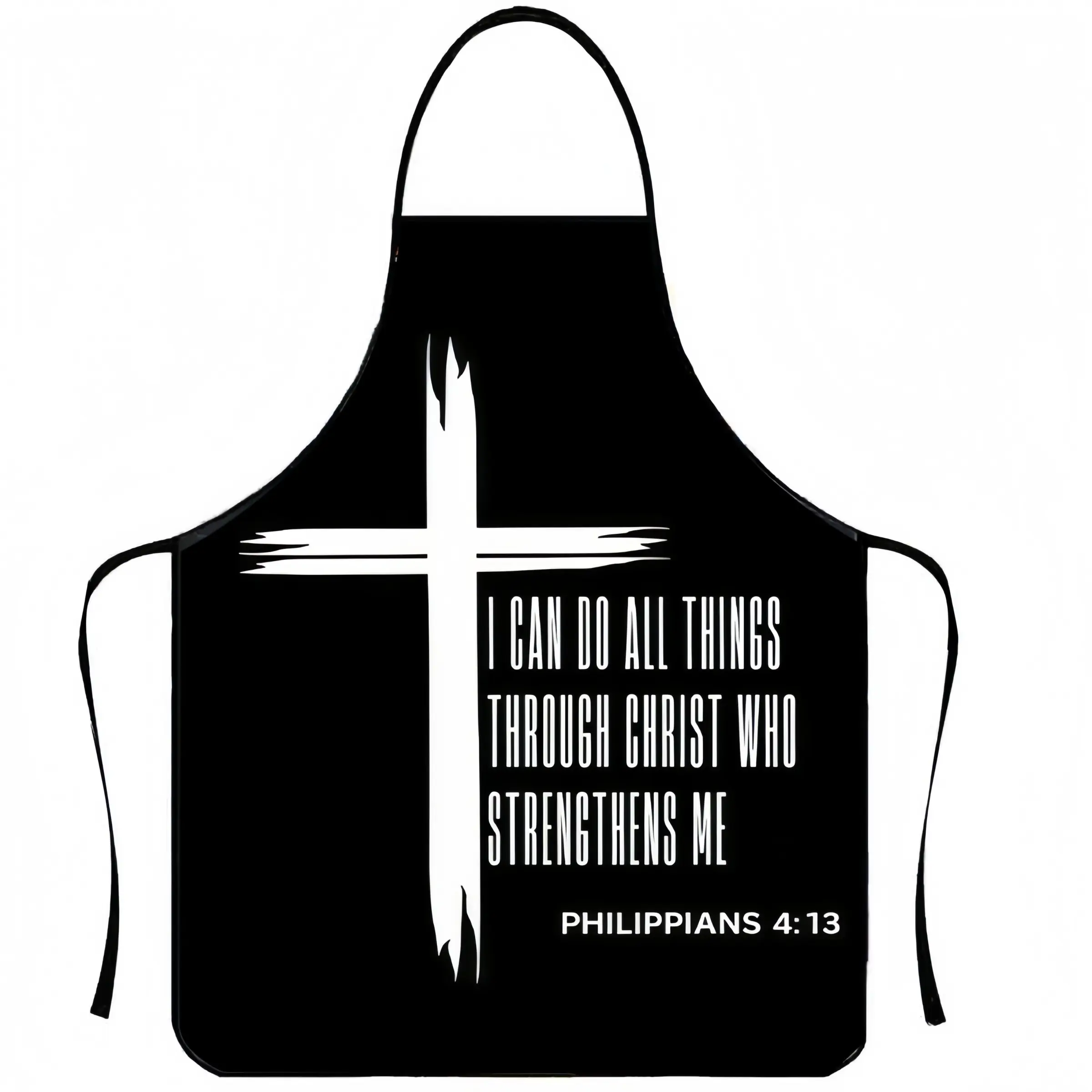 Bible Quotes & Cross Print  Print Cooking Apron,1 Count Polyester Apron for Women,Gift for Daughter&Mother&Wife,Mother's Day Gift,Cool Summer Kitchen Apron,Nails Design Tool,﻿Kitchen Essential,Kitchen Cooking Aprons