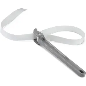 Strap Wrench 12" Handle, Adjustable Nylon Strap Pipe Wrenches, Oil Filter Strap Opener Wrench