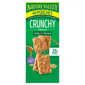 Nature Valley Crunchy Granola Bar, Oats 'n Honey, 1.49 oz, 49-count