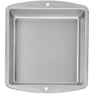 212 MAIN Wilton 2105-956 8 in. Recipe Right Non-Stick Steel Square Bakeware Pan - Baking Supplies with Handles, Even Heat Distribution for Precise Bakes