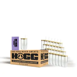 18oz SUBLIMATABLE SHIMMER GLASS WINE GLASS CASE (25 UNITS) - PURPLE