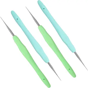 4 count Dreadlock Crochet Hooks for Hair 0.5 mm 0.75 mm Dreadlock Crochet  Tools for Locs Braid Hair Weaving Craft Accessories