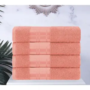 Superior Larissa 4-Piece Geometric Cotton Bath Towel Set