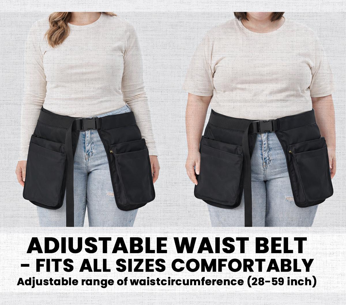 Modular 3-in-1 Tool Belt with Detachable Utility Pouches, Heavy Duty Work Waist Bag, Large Capacity Tool Organizer for Electricians, Carpenters, Construction, DIY, Adjustable Durable Work Apron Belt for Easy Access Tools and Gear