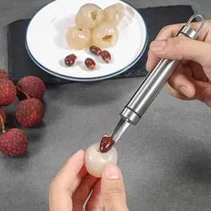 1pc Shrimp Peeling And Nucleating Device Shrimp Back Knife Digging Shrimp Brain Tool Nucleating And Removing Steamed Rolls with Meat Inside Eye Instrument Stainless Steel Nucleating Device