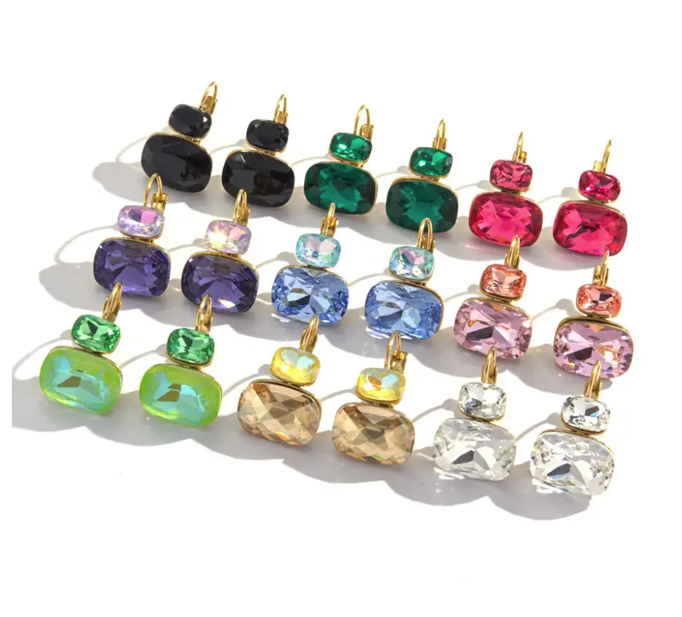 E87 Fashion Crystal Candy Stud Earrings French Earrings!