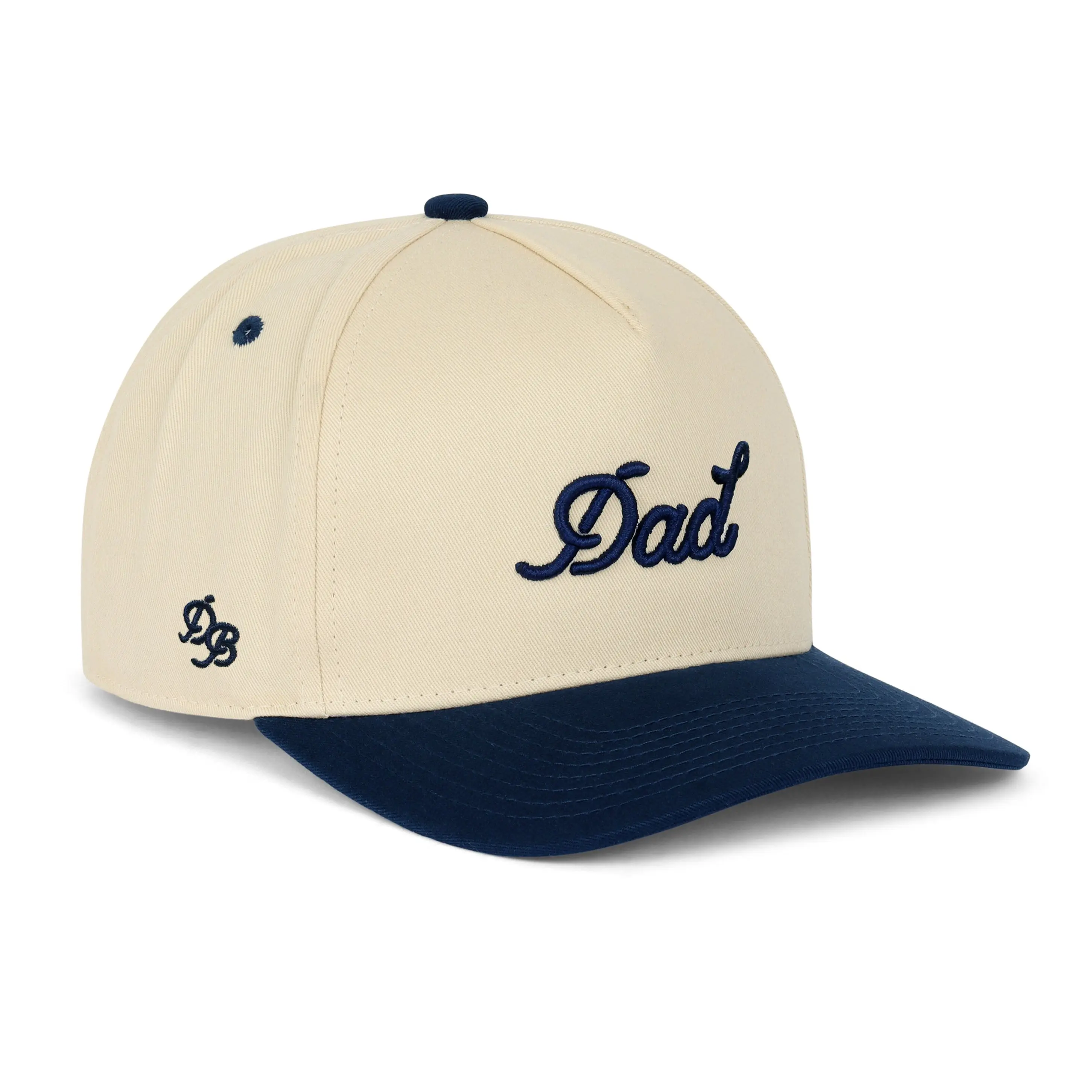 Dad Snapback | Cream & Navy Casual Hat