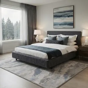 【Deals For You Days】GENIMO Machine Washable Area Rug Non Slip Floor Carpet Pet Friendly Soft Rug for Living Room Bedroom Kitchen Hallway Home Indoor Floor Covering,ARA5671-VELVET ECHO