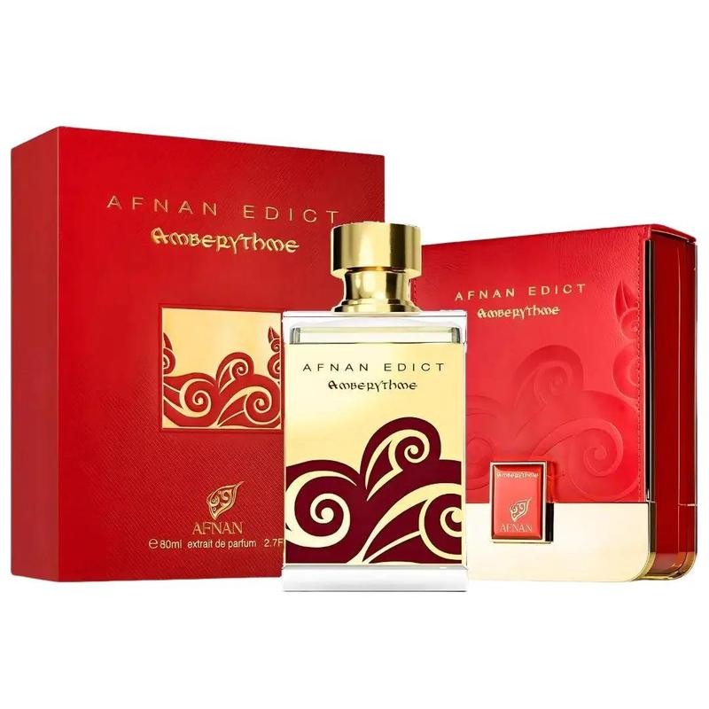 Afnan Edict Amberythme for Unisex Extrait de Parfum Spray, 2.7 Ounce