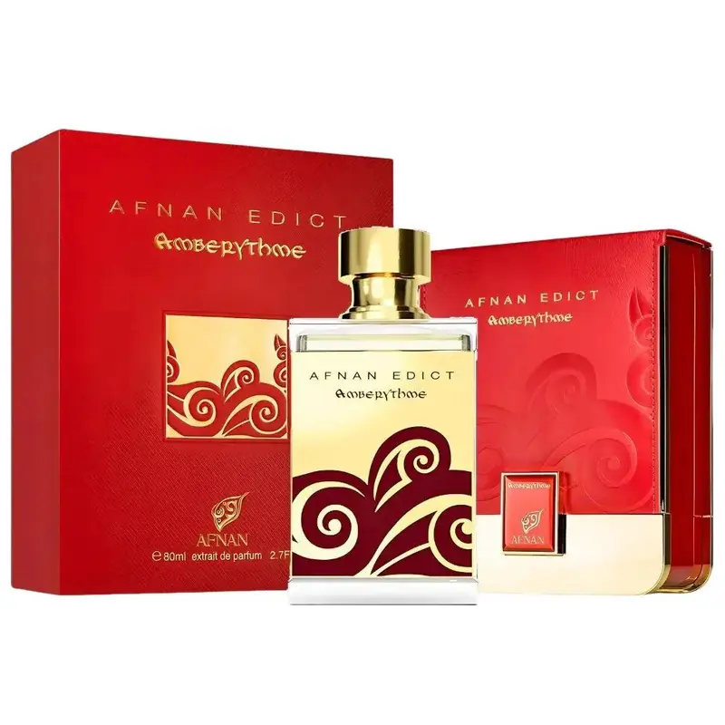Afnan Edict Amberythme for Unisex Extrait de Parfum Spray, 2.7 Ounce