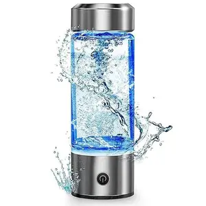 Portable Hydrogen Water Bottle for Bottled Hydrating On-The-Go - Tumbler, Drinkware Glass Lid