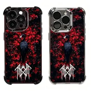 Angels Demons S-Sleep Token Arcadia Album Goose Pattern Aesthetic Electroplated   for iPhone 17, 16, 15, 14, 13, 12, 11 Pro Air Plus ProMax and Samsung S26-S22 Plus shock-absorbing phone cases, fashionable gift. protective cover christmas