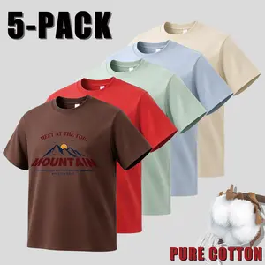 Vintage Mountain Graphic T-Shirt, Retro Outdoor Casual Tee, Unisex Oversized Streetwear