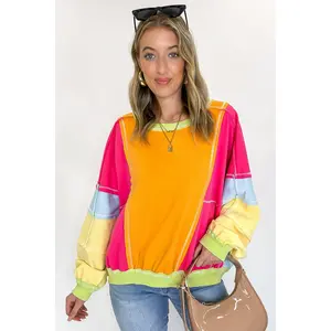 Edge Theory Raw Edge Vintage Washed Terry Pullover - FINAL SALE