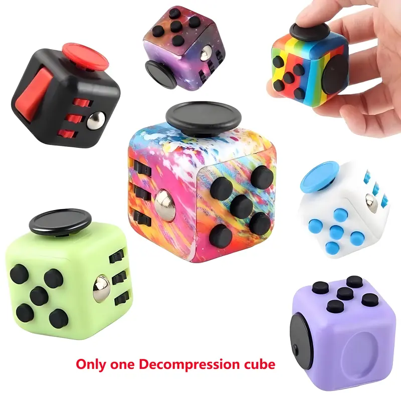 Portable Stress Relief Cube, Mini Fidget Toy for Adults and Seniors, Multifunctional Sensory Relaxation Tool, Ideal for Anxiety Relief and Focus Enhancement, Fidget Gadget, Anxiety Relief Products, Stress Relieving Tool, Stress Relief Tools