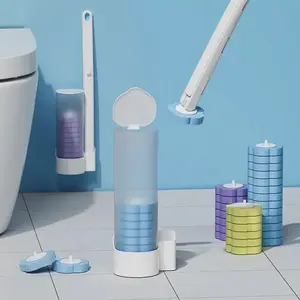 Disposable-Head Toilet Wand Cleaning Tool Set, Household Cleaner with 18 or 36 Replaceable Refills, Toilet Brush Kit for Home Cleaning