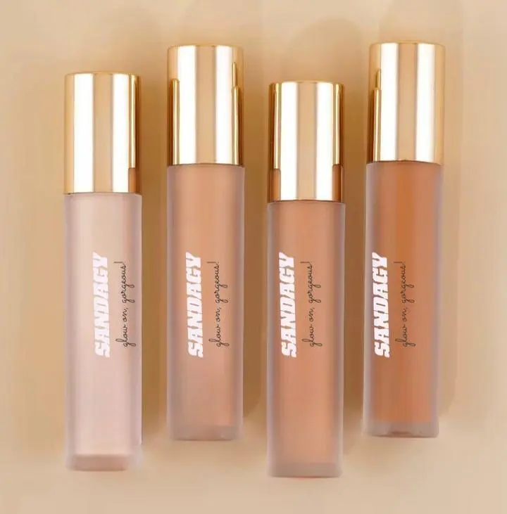 Sandagy Beauty Full Coverage Concealer Tube - Oil-Free, Non-Comedogenic, Matte Finish, Vegan Formula, 13 Shades Available, 7ml Foundation Makeup - Powder