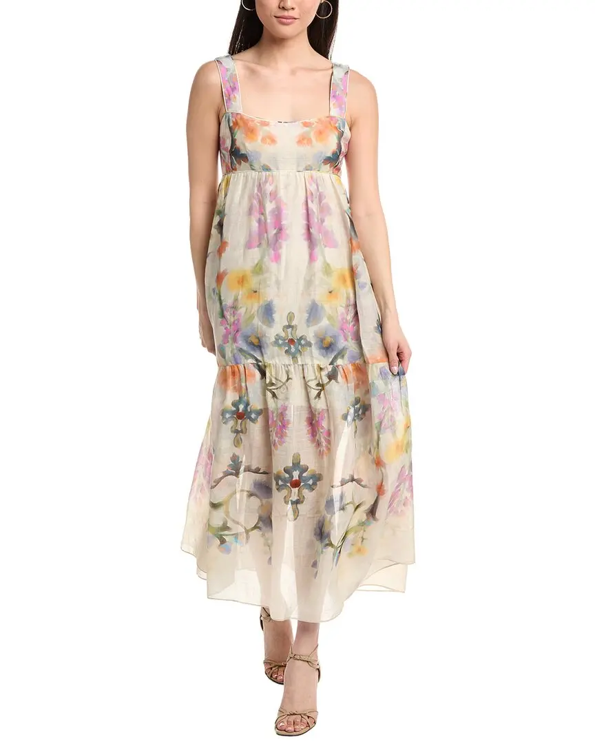Marchesa Notte Ramie Sleeveless Maxi Dress