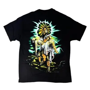 DGA AZTLAN AZTECA Graphic Tee Summer - Black Top with Unique Graphic Design - Womenswear