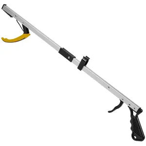 MEDca Reacher Grabber Pickup Tool - Wide Claw Arm Gripping Device with Magnetic Tip, Lightweight & Durable, Indoor and Outdoor Extender Reaching Mobility Aid, Trash Picker