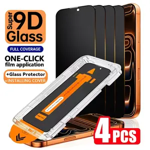 4-Pack Privacy Tempered Glass Protective Film for iPhone 17 Pro Max/16 Pro Max/17/15 Pro/17 Air/16/15/14/13/12/11/16e/plus/x/XR/XS Max/7/8/se2/se3