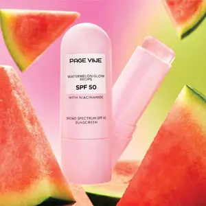 PAGE VINE Watermelon SPF 50 Sunscreen Stick with Niacinamide Spectrum Protection for Skin Care, Easy to Apply Fast Protect Makeup Tool Stay Hydrant Refresh