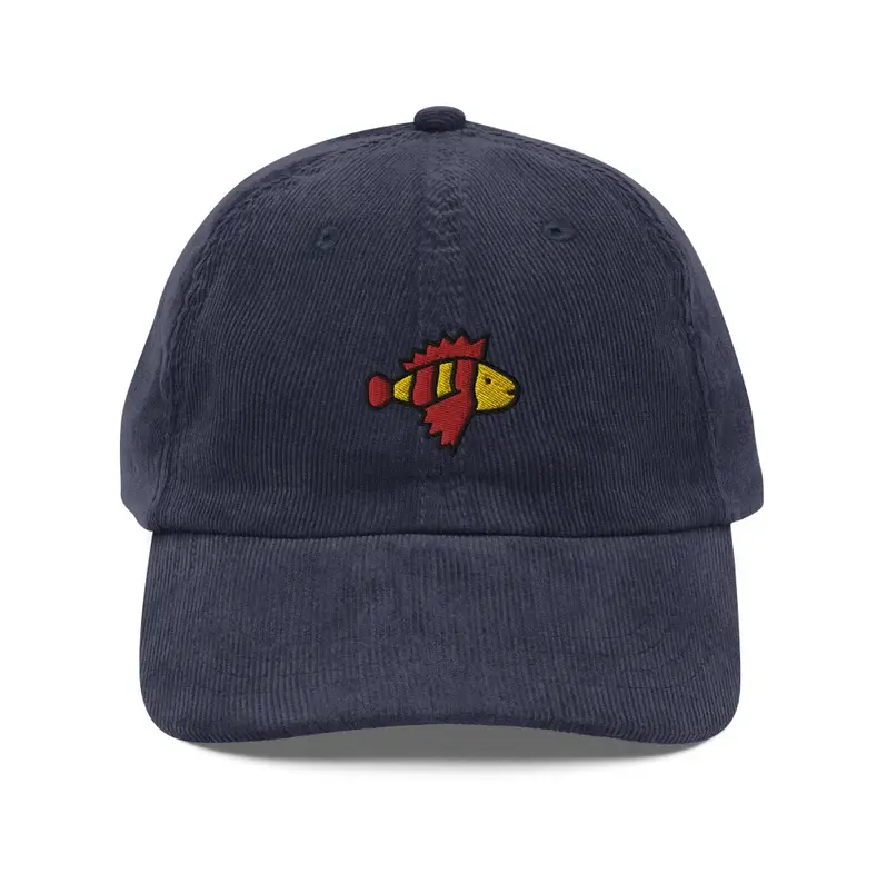 Embroidered Fish Dad Hat - Simple, Cartoonish Design for Everyday Wear
