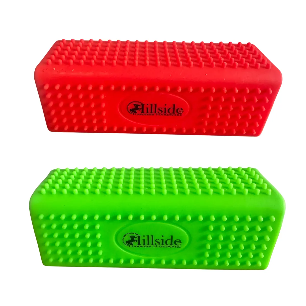 Horse Rubber Grooming Block Dog Cat Gentle Shedding Tool Pet Hair Remover 2 Pack