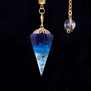 Enchanting Blue Quartz Healing Pendulum for Divination - Unlock Your Spiritual Potential with Natural Stone Amulet