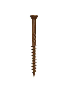 Screws 500 count #8 x 2-1/2" Square Drive, Exterior Grade, Brown Ruspert Coating, 2-1/2 inch  Purpose Deck Screws, 2" S2 bits Included - DK645831